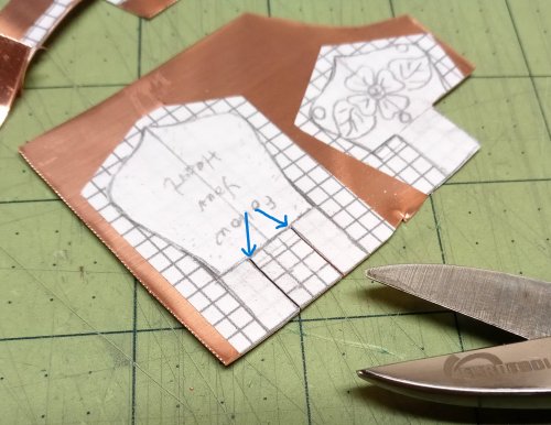 Judy Larson's Easy No Solder Hinges - , General Education, , cut out the metal pieces